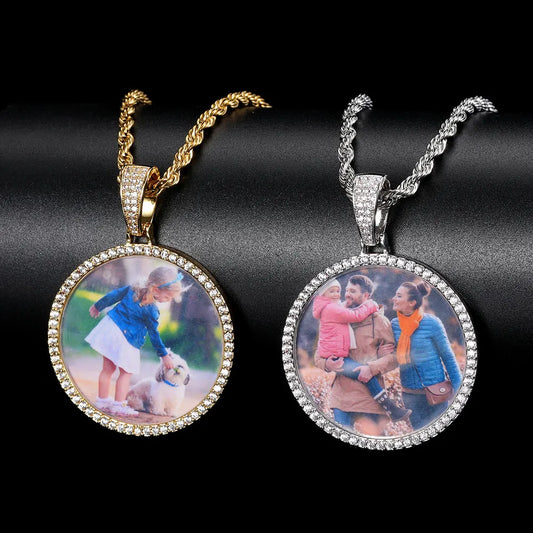 Custom Iced Out Memory Pendants Necklace