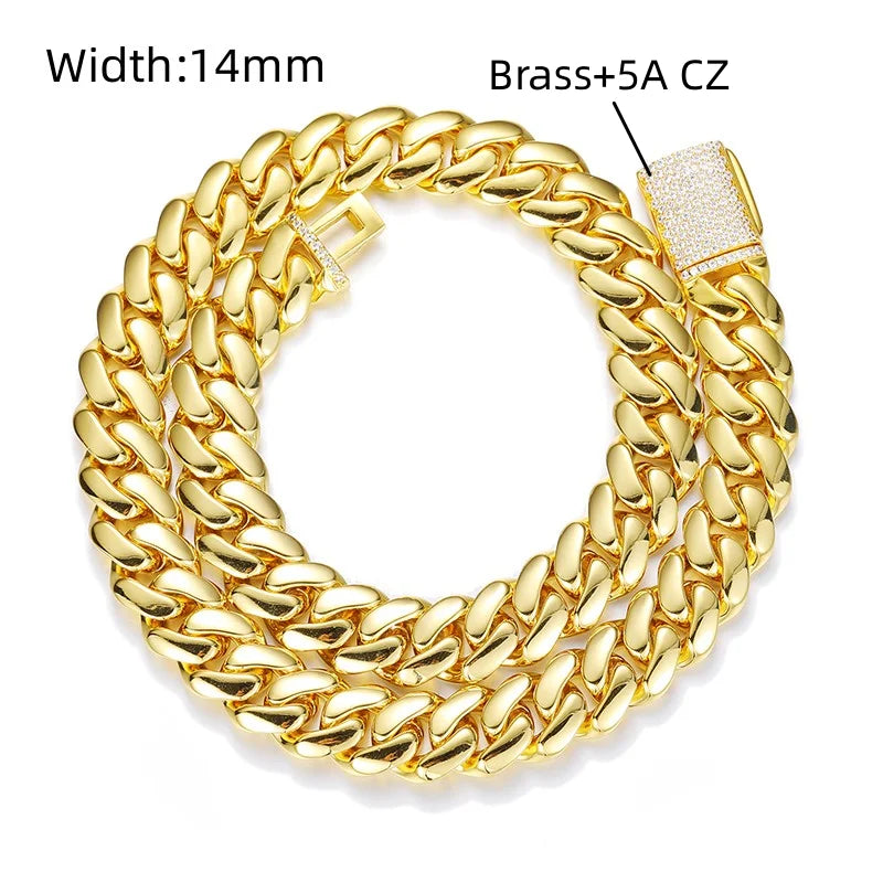 Real Gold Plated Custom Cuban Link Chain
