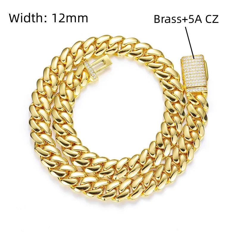 Real Gold Plated Custom Cuban Link Chain