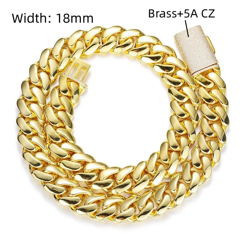 Real Gold Plated Custom Cuban Link Chain