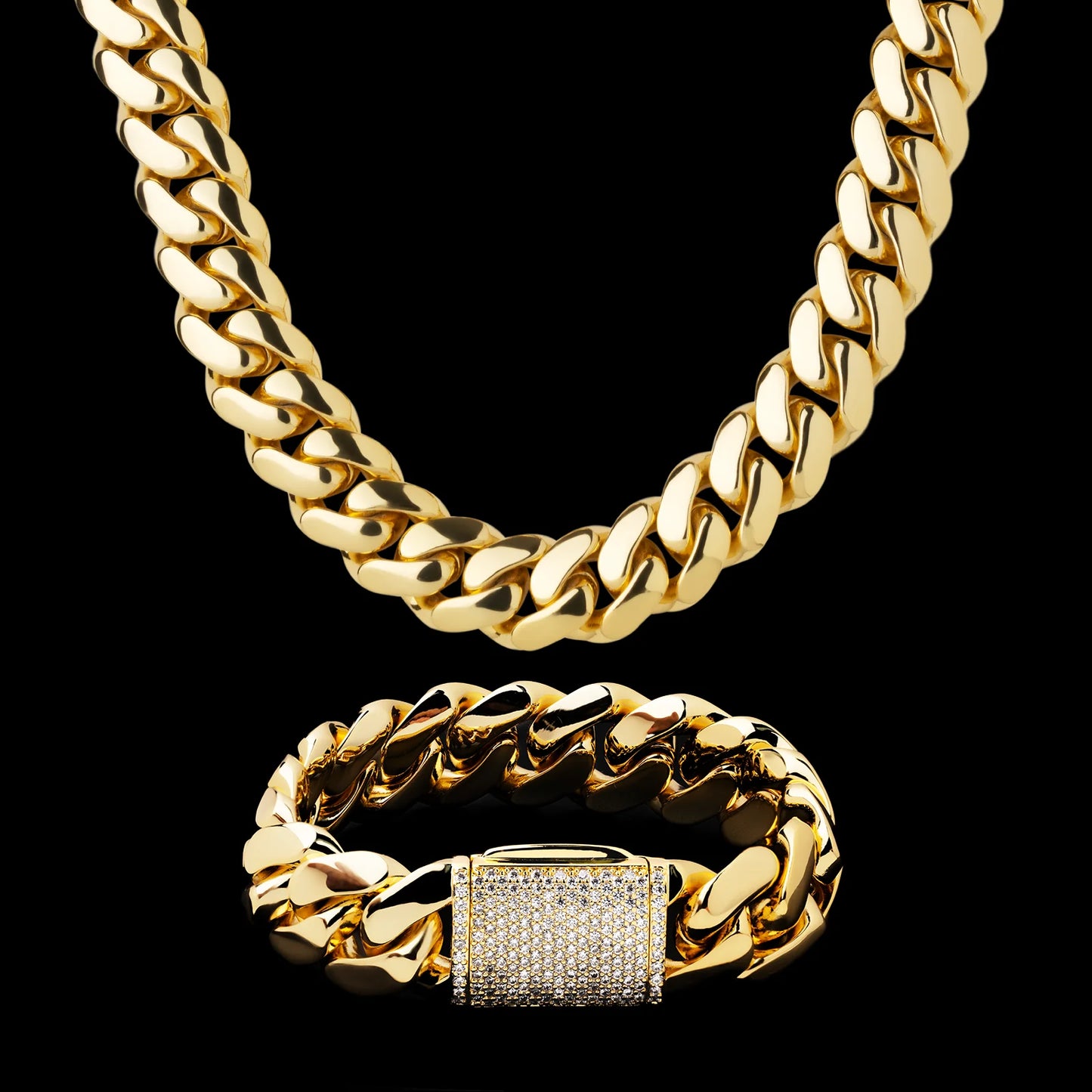 Real Gold Plated Custom Cuban Link Chain