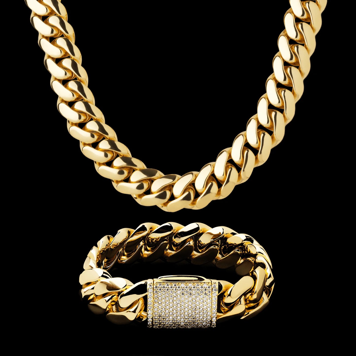 Real Gold Plated Custom Cuban Link Chain