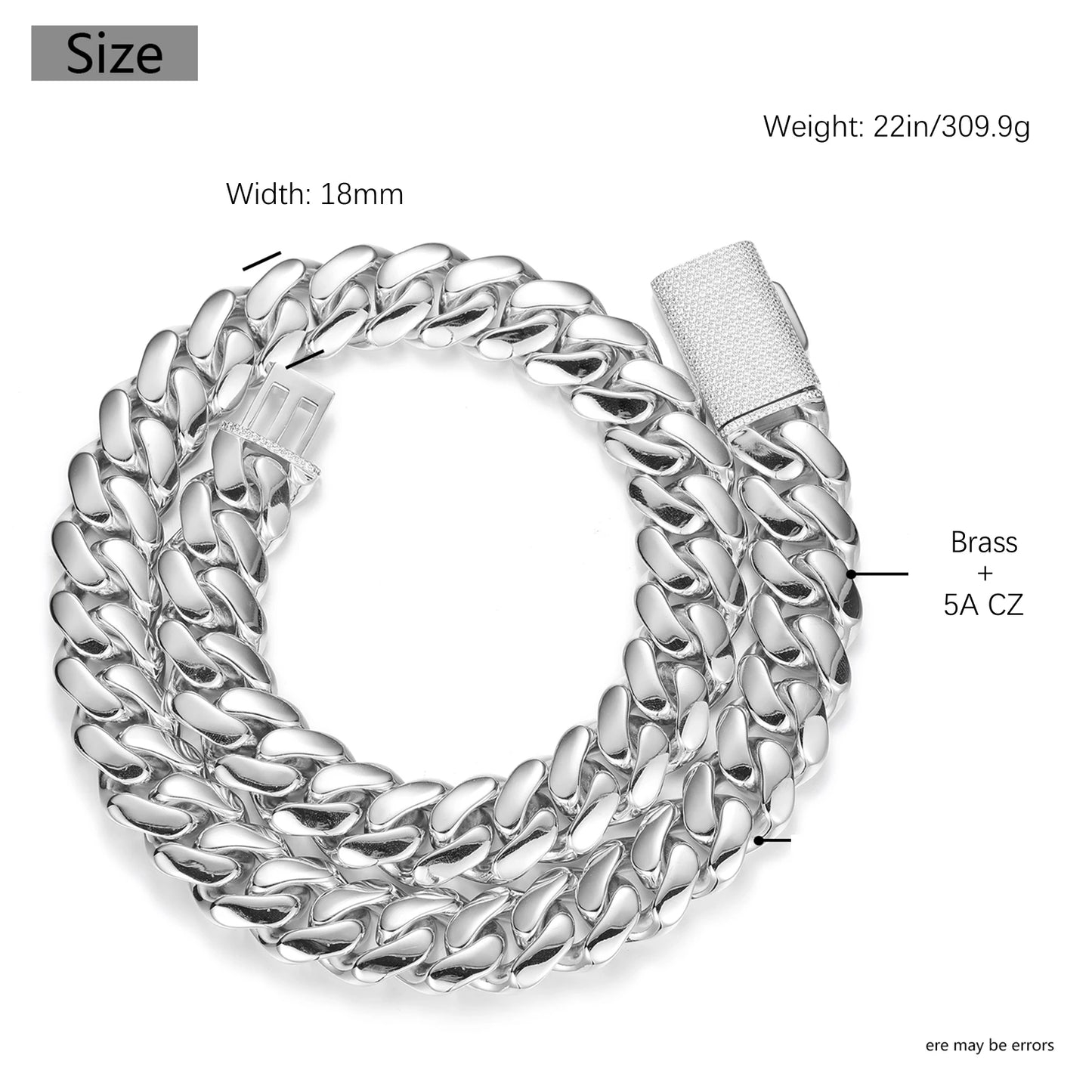 Real Gold Plated Custom Cuban Link Chain