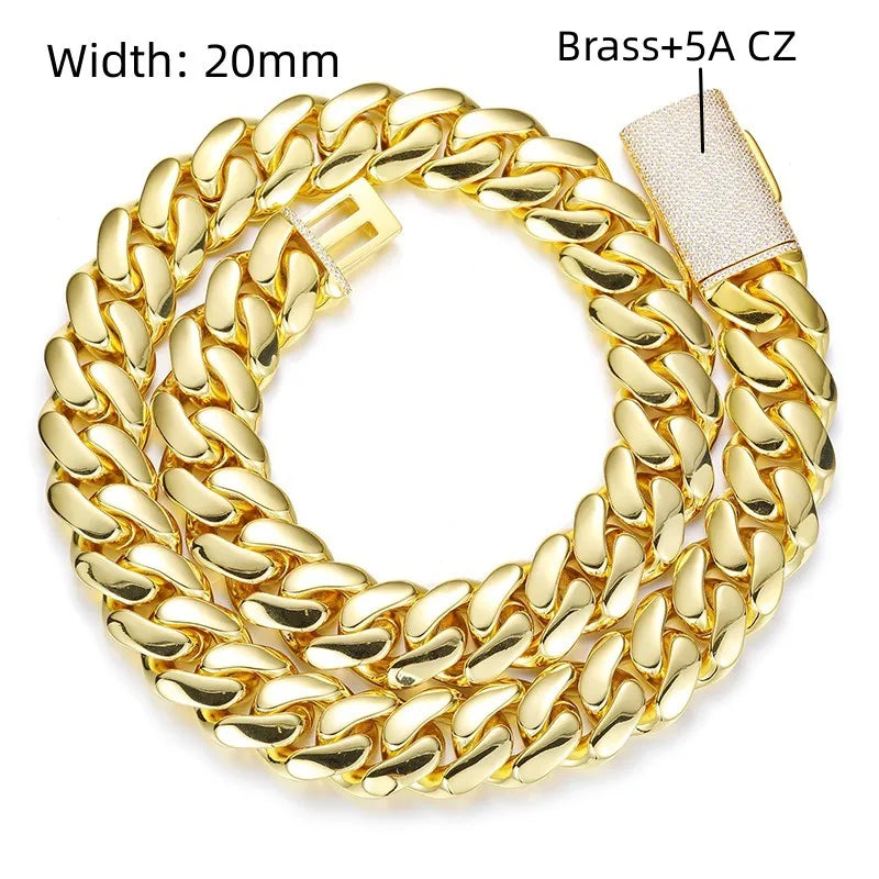 Real Gold Plated Custom Cuban Link Chain