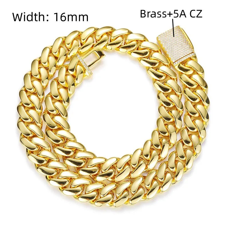 Real Gold Plated Custom Cuban Link Chain